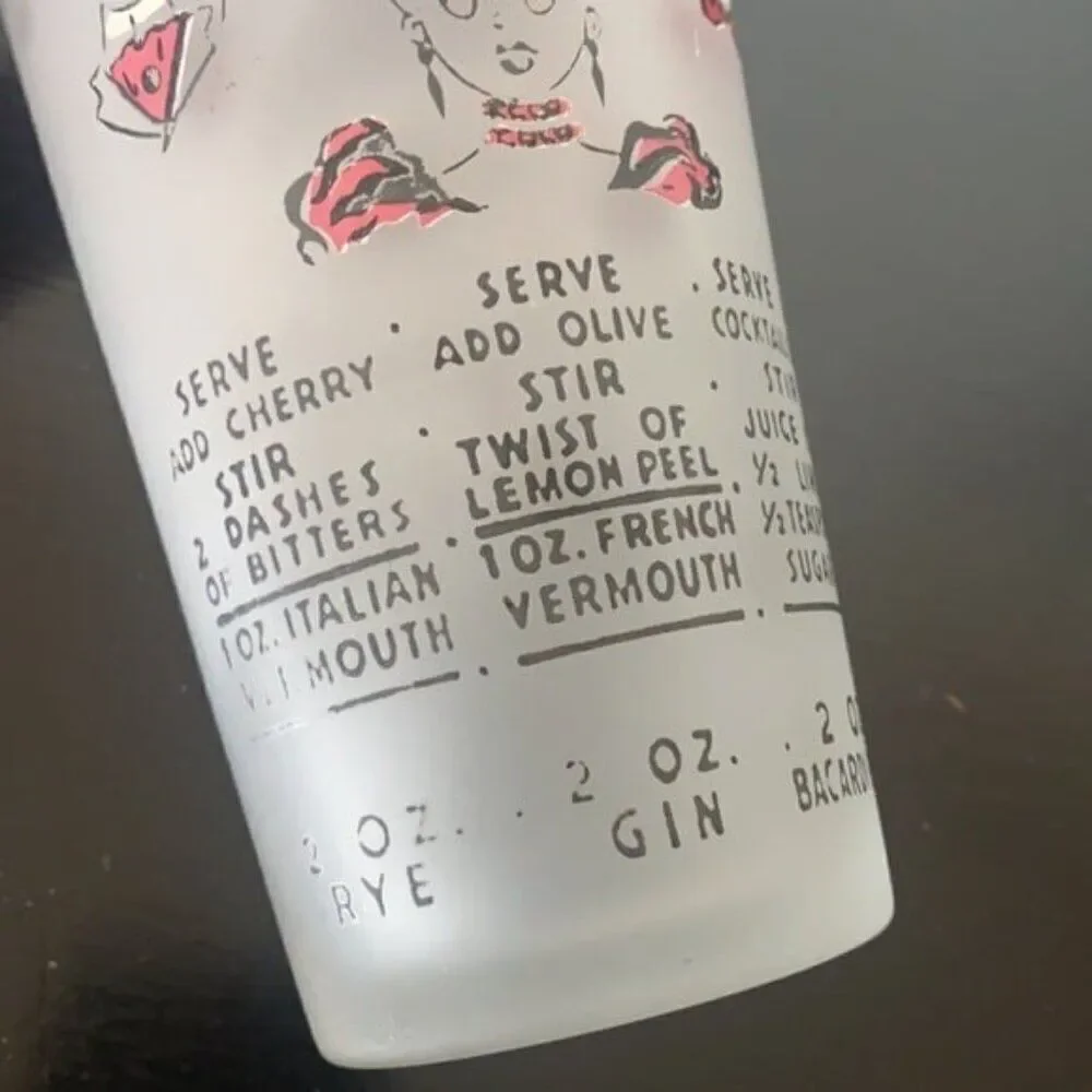 Vintage Cocktail Mixing Glass